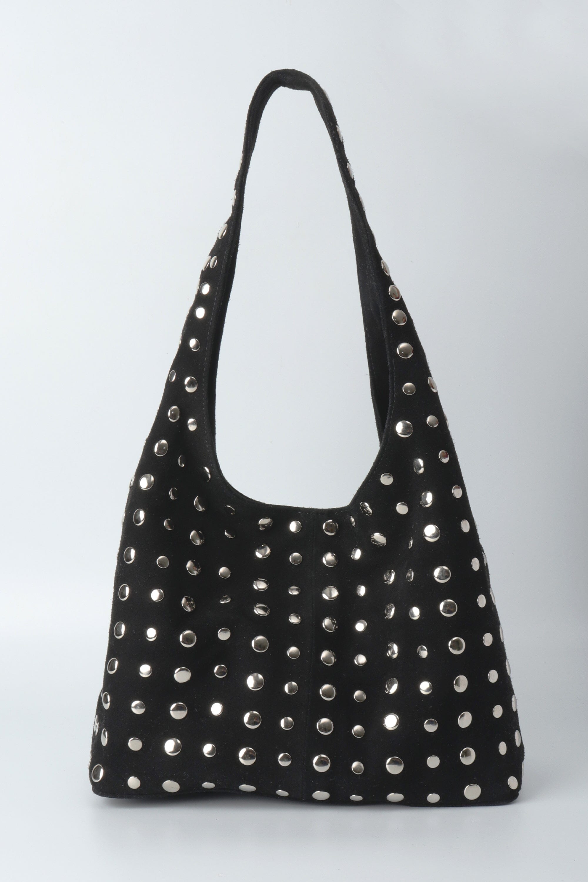 Icon Studded Large in Black Suede