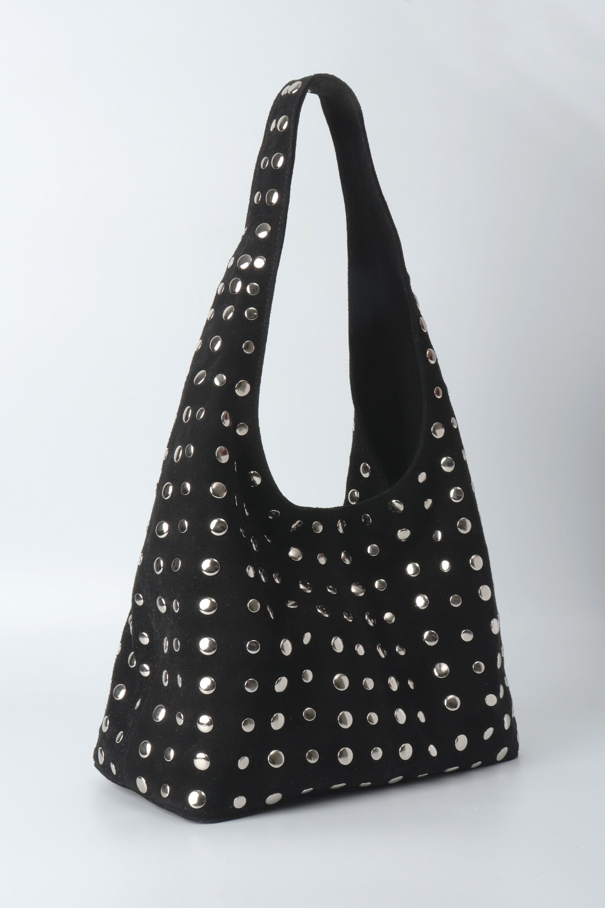 Icon Studded Large in Black Suede